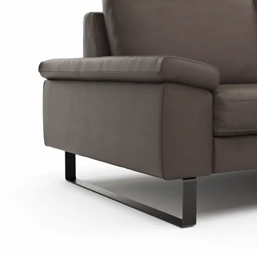 Ecksofa Enna - 3-Sitzer mit Ecke rechts, Leder Mocca