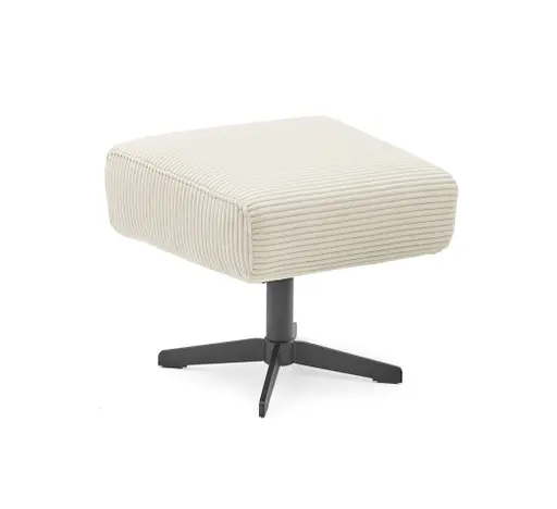 Hocker EILA - Stoff, Creme