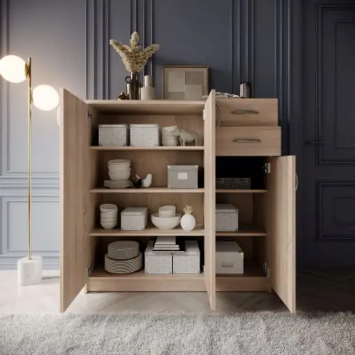 Kommode - B ca. 109 cm, Sonoma Eiche Nachbildung