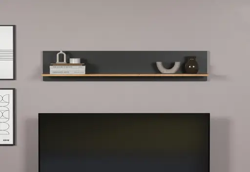 Wandboard - Anthrazit, Eiche Coast Evoke Nachbildung