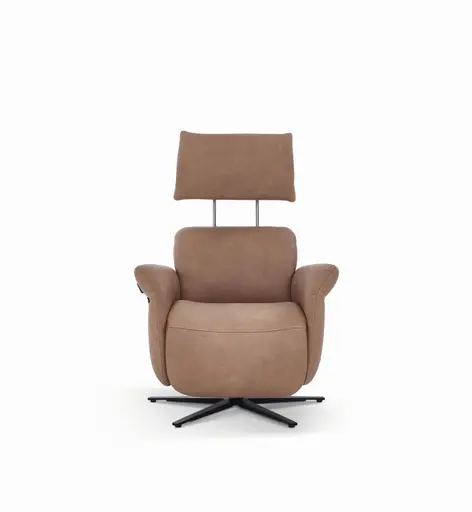 Sessel - Relaxfunktion motorisch, Leder, Braun
