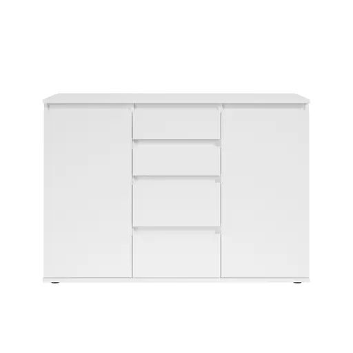 Kommode - B ca. 119 cm, Weiß