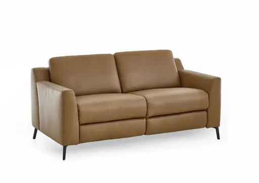 Sofa - 2-Sitzer, Leder, Braun