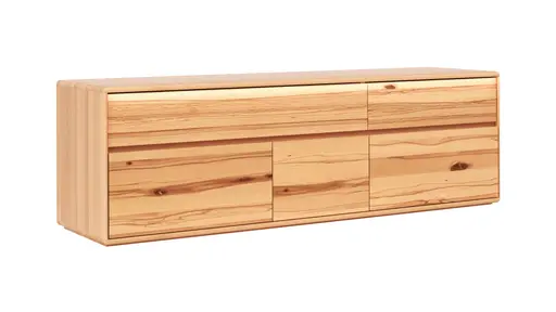 Mediaboard Hillsboro - inkl. Beleuchtung, Buche/Kernbuche natur, geölt