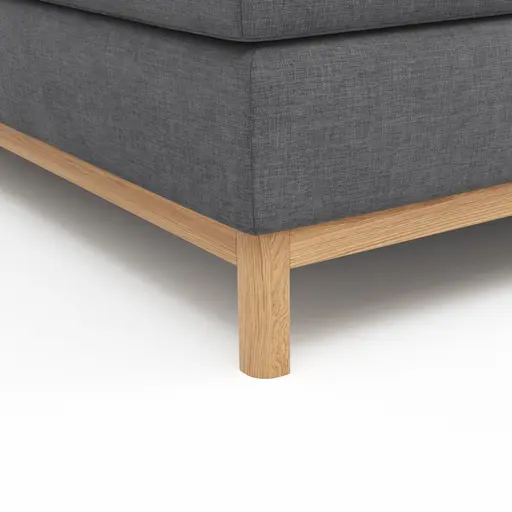 Boxspringbett Odense - Liegefläche ca. 180x200 cm, Stoff, Dunkelgrau