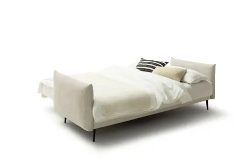 Schlafsofa Nettuno - 3-Sitzer, inkl. Schlaffunktion, Velour, Champagner