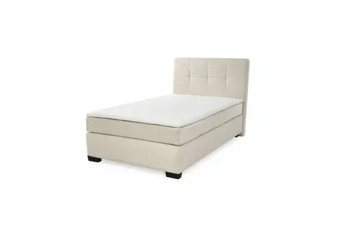 Boxspringbett JILA- Ligefläche ca. 120x200 cm, Stoff, Beige