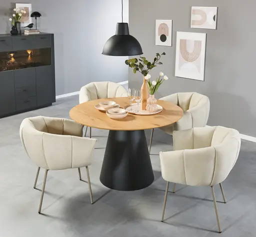 Armlehnstuhl - Stoff, Beige