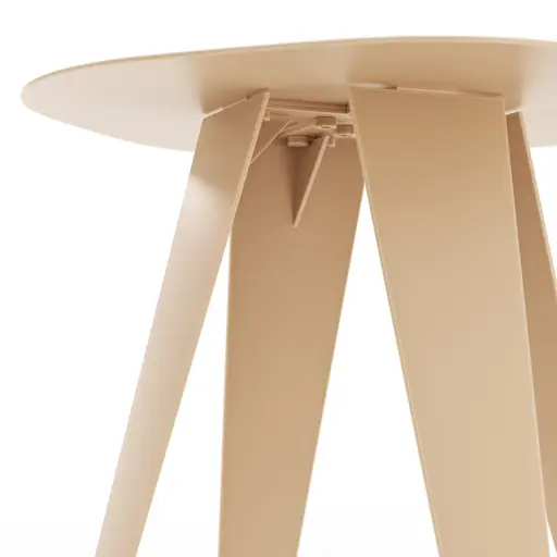 Beistelltisch Signe - BHT ca. 40x50x40 cm, Lack, Beige