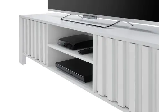 TV-Lowboard - B ca. 154 cm, Weiß