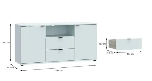 TV-Board FINELLA- Hellgrau
