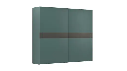 Schiebetürenschrank Loretto - B ca. 280 cm, Lack matt, Salbeigrün