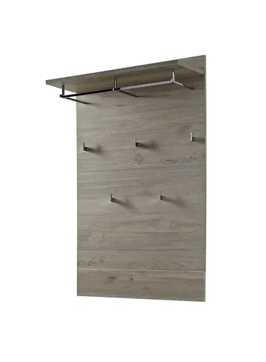 Garderobenpaneel - B ca. 84 cm, Silbereiche Nachbildung