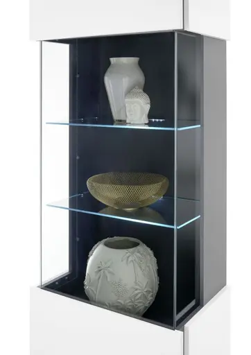 Vitrine - Alpinweiß, Anthrazit