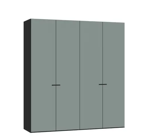 Drehtürenschrank JOIN IT- B ca. 202 cm, Schwarz, Salbei