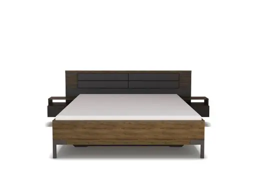 Bettanlage- Liegefläche ca. 180x200 cm, Dunkelgrau, Eiche Dunkel