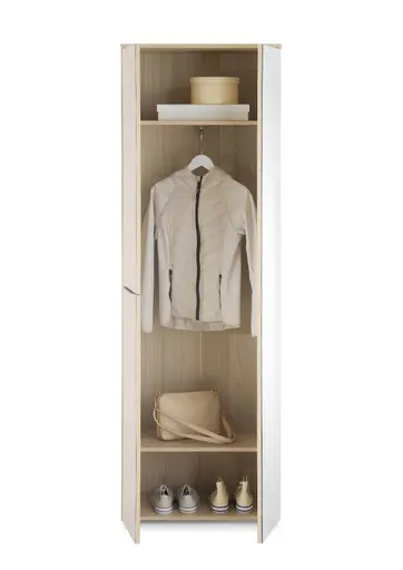 Garderobe - inkl. Sitzkissen, Riva Eiche Nachbildung, Kaschmir