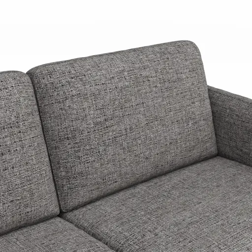 Ecksofa  Enna - Ecke links, 3-Sitzer, Sitzvorzug (motorisch), Stoff, Graphit