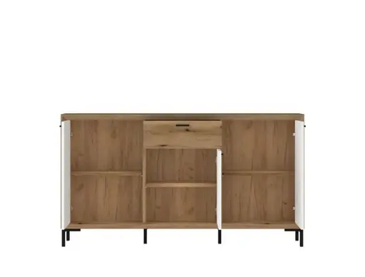 Sideboard- Eiche Dekor, Weiß