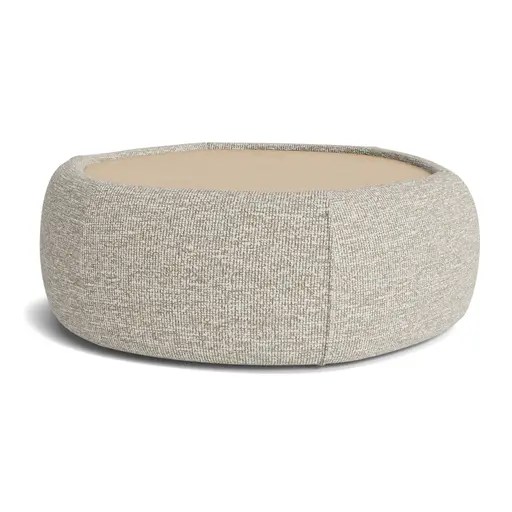 Hocker Serava/Honey - Large, mit Platte, Stoff, Sand