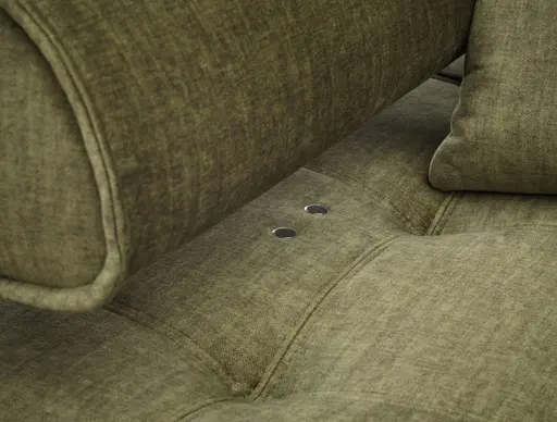 Ecksofa - 2-Sitzer, Ecke rechts inkl. Schlaffunktion, Relaxfunktion, Stoff, Braun