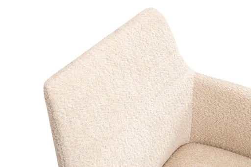 Armlehnstuhl - drehbar, Stoff, Beige