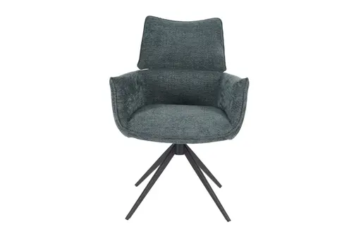 Armlehnstuhl MARGIT - drehbar, Stoff, Graublau