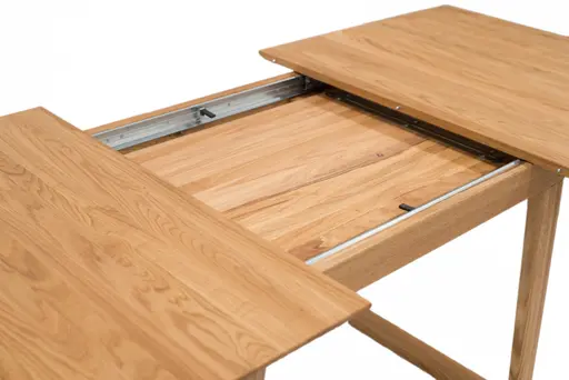 Esstisch - ausziehbar, LB ca. 150x90 cm, Eiche massiv