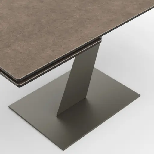 Esstisch Iseo - LB ca. 140x80 cm, ausziehbar, Keramik, Grau