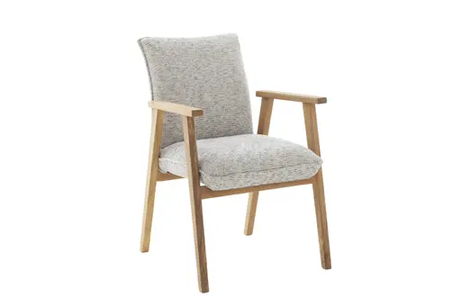 Armlehnstuhl - Stoff, Grau