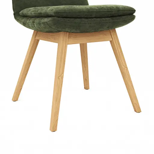 Polsterstuhl Macano - Stoff, Olive