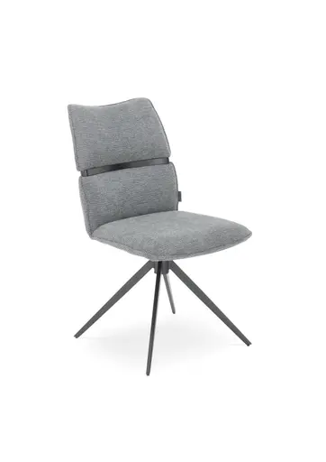 Stuhl MARJA - drehbar, Stoff, Grau