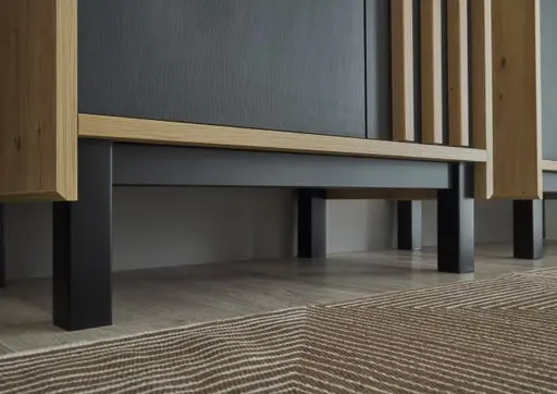 Kommode- B ca. 60 cm, Eiche Dekor, Schwarz