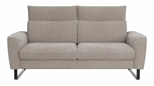Sofa Avela - 2-Sitzer inkl. Kopfteil verstellbar, Stoff, Bisquit
