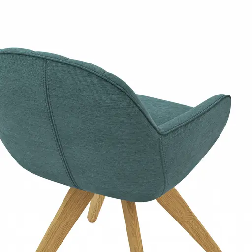 Polsterstuhl Dinner - Stoff, Hellblau