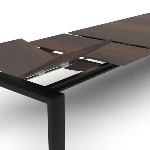 Esstisch 3400 - ausziehbar, LB ca. 200x100 cm, Nussbaum massiv