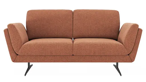 Sofa Tova - 2-Sitzer inkl. Rücken- und Armlehnfunktion, Kufe, Stoff, Rost