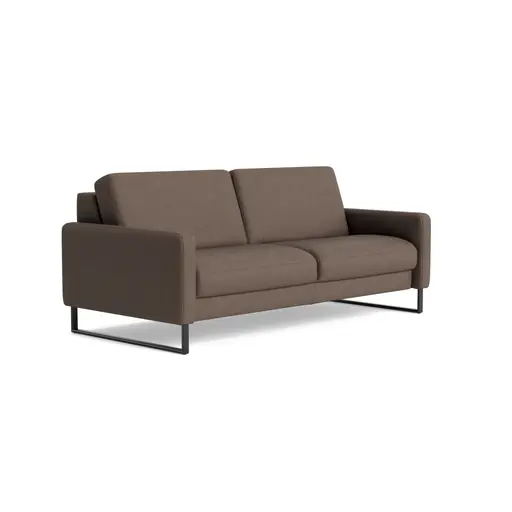 Sofa Aracena - 3-Sitzer, Leder, Dunkelbraun
