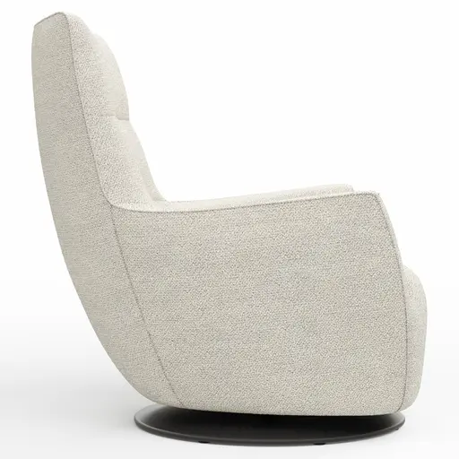 Sessel Lilaia - inkl. Dreh- und Wippfunktion, Stoff, Creme