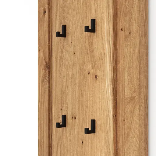 Garderobenpaneel Farmingdale - Eiche massiv, natur geölt