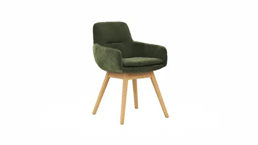 Armlehnstuhl Macano - Stoff, Olive