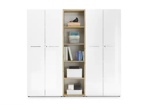 Aktenregal GWEN - B/H/T ca. 50x196x37 cm, Eiche Dekor