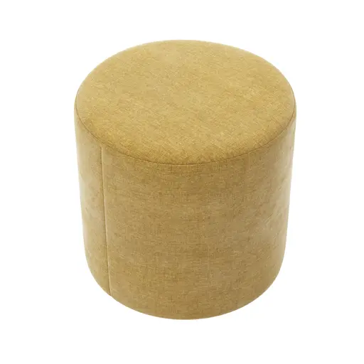 Hocker - D. ca. 40cm, Stoff, Senfgelb