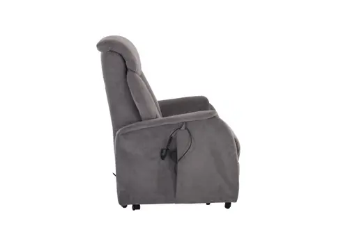 TV-Sessel MARIN - Aufstehhilfe, Relaxfunktion, Kopfteilverstellung, Stoff, Grau