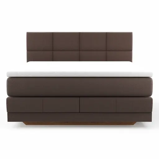 Boxspringbett Alpin Luxe - Liegefläche ca. 180x200 cm, Stoff, Dunkelbraun