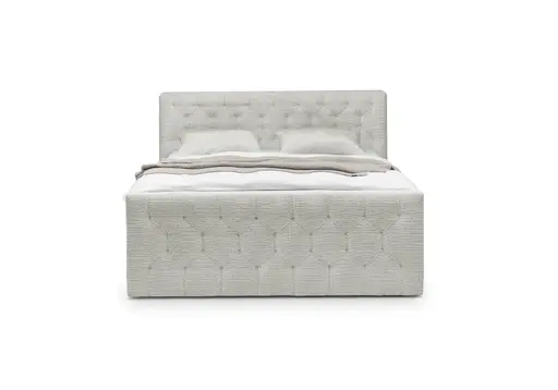 Boxspringbett- Liegefläche ca. 180x200 cm, Stoff, Taupe
