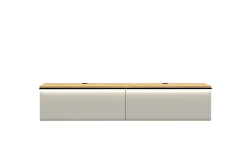 Hängeelement - mit Beleuchtung, B ca. 174 cm, Kaschmir, Gustavson Oak Nachbildung