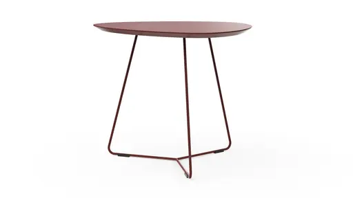 Ecktisch Fano - LBH ca. 59x50x50 cm, Fenix, Bordeaux