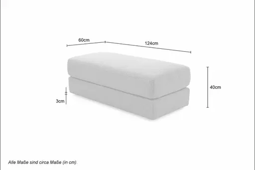 Hocker JOVIN - Stoff, Grau