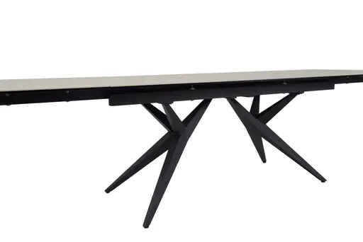 Esstisch MICHELA - ausziehbar, LB ca. 180x95 cm, Glaskeramik, Travertin farbig